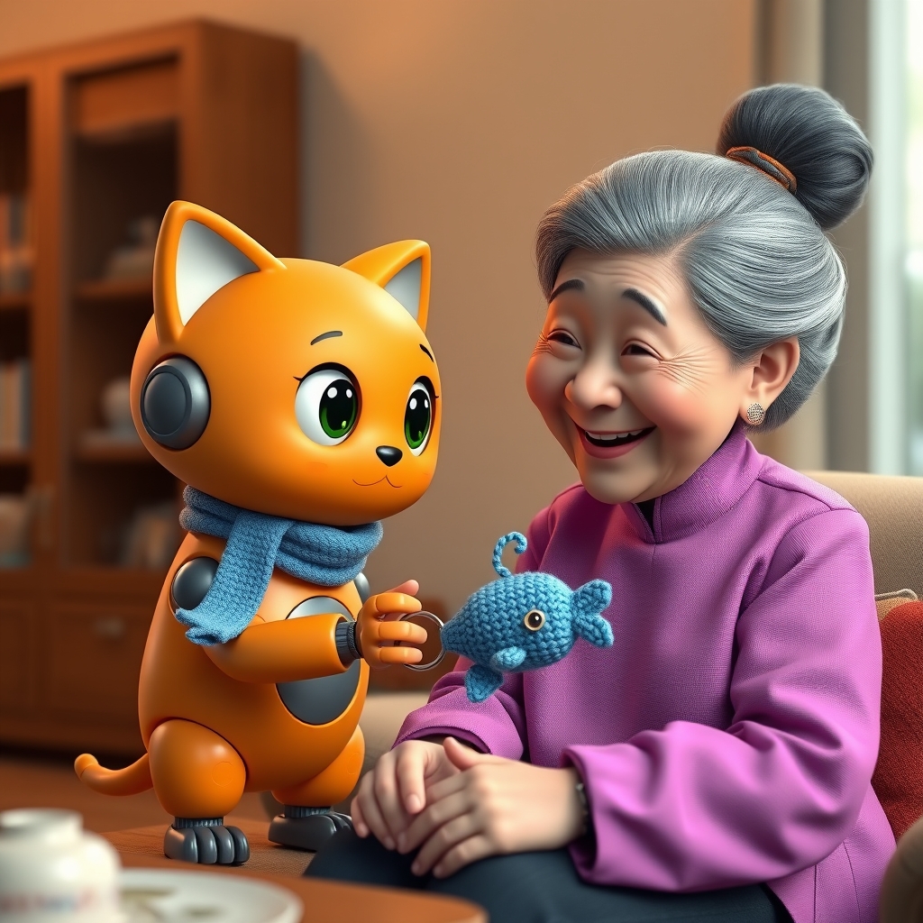 Khung 10: Miu tặng bà Năm chiếc cá màu xanh